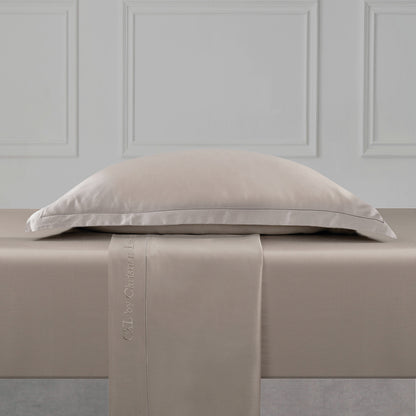 Flat sheet cotton satin Uni 1 baratta - Taupe 01