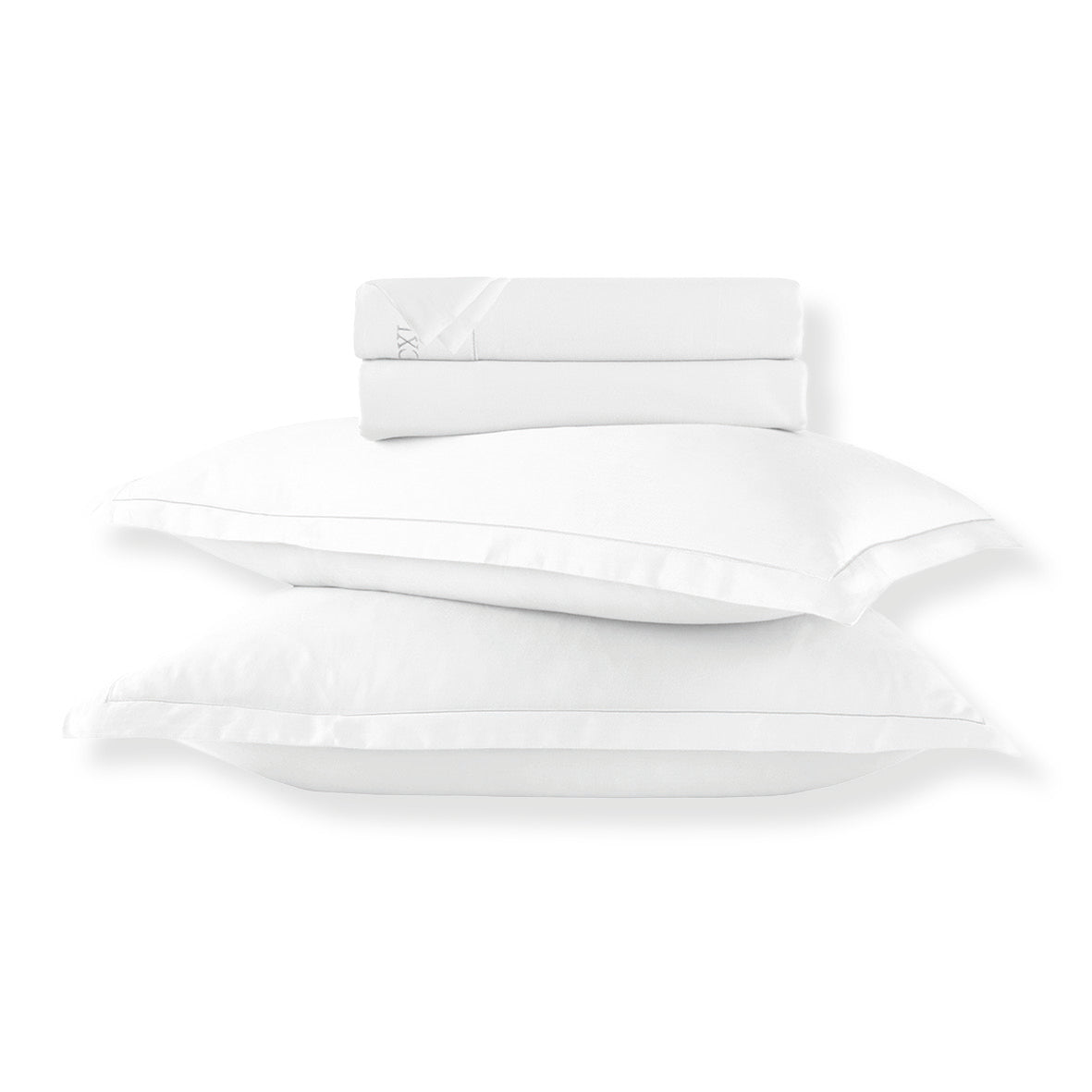 Sheet set cotton satin Uni 1 baratta - White 01