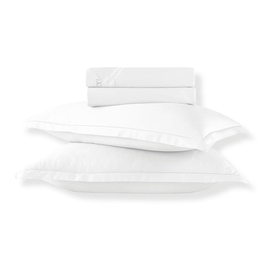 Sheet set cotton satin Uni 1 baratta - White 01