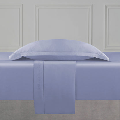 Flat sheet cotton satin Uni 1 baratta - Blue 02