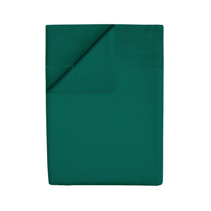 Flat sheet cotton satin Uni 1 baratta - Green 02