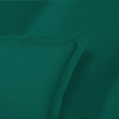 Flat sheet cotton satin Uni 1 baratta - Green 02