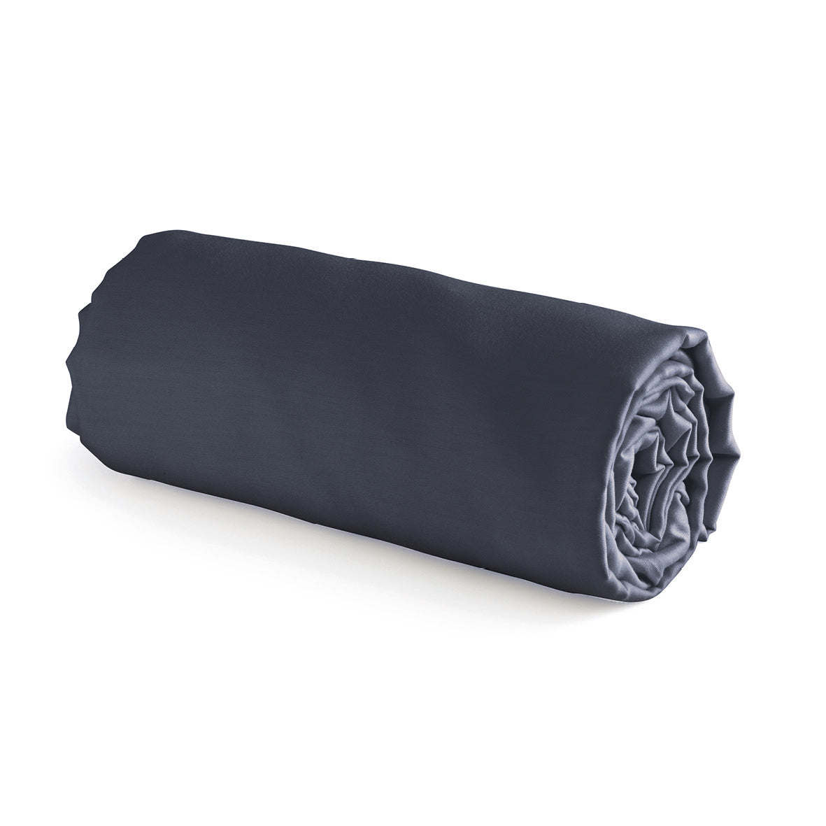 Fitted sheet cotton satin Uni - Blue 07