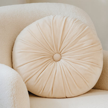 Coussin velours Nuage Blanc cassé - D 35 cm