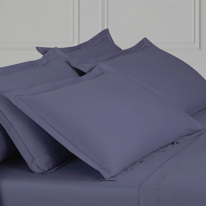 Taie d'oreiller satin de coton Uni 1 baratta Bleu 06