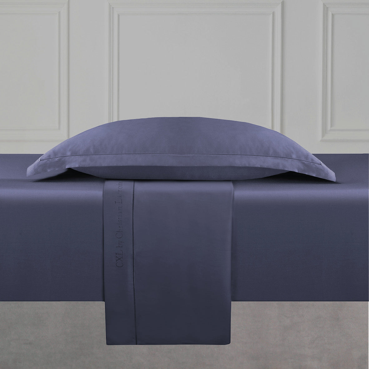 Sheet set cotton satin Uni 1 baratta - Blue 06