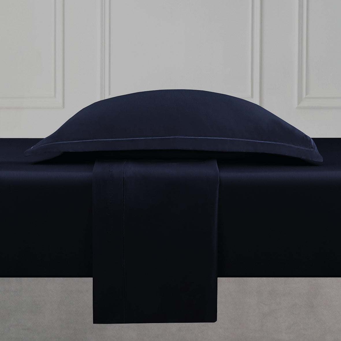 Sheet set cotton satin Uni 1 baratta - Blue 11