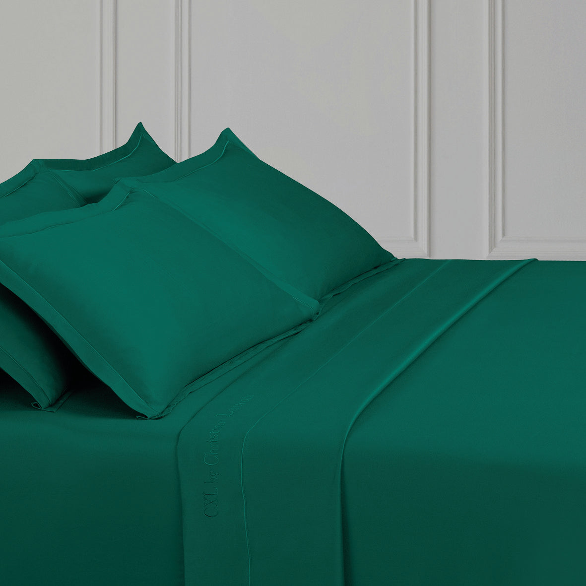 Taie d'oreiller satin de coton Uni 1 baratta Vert 02
