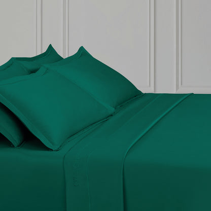 Taie d'oreiller satin de coton Uni 1 baratta Vert 02