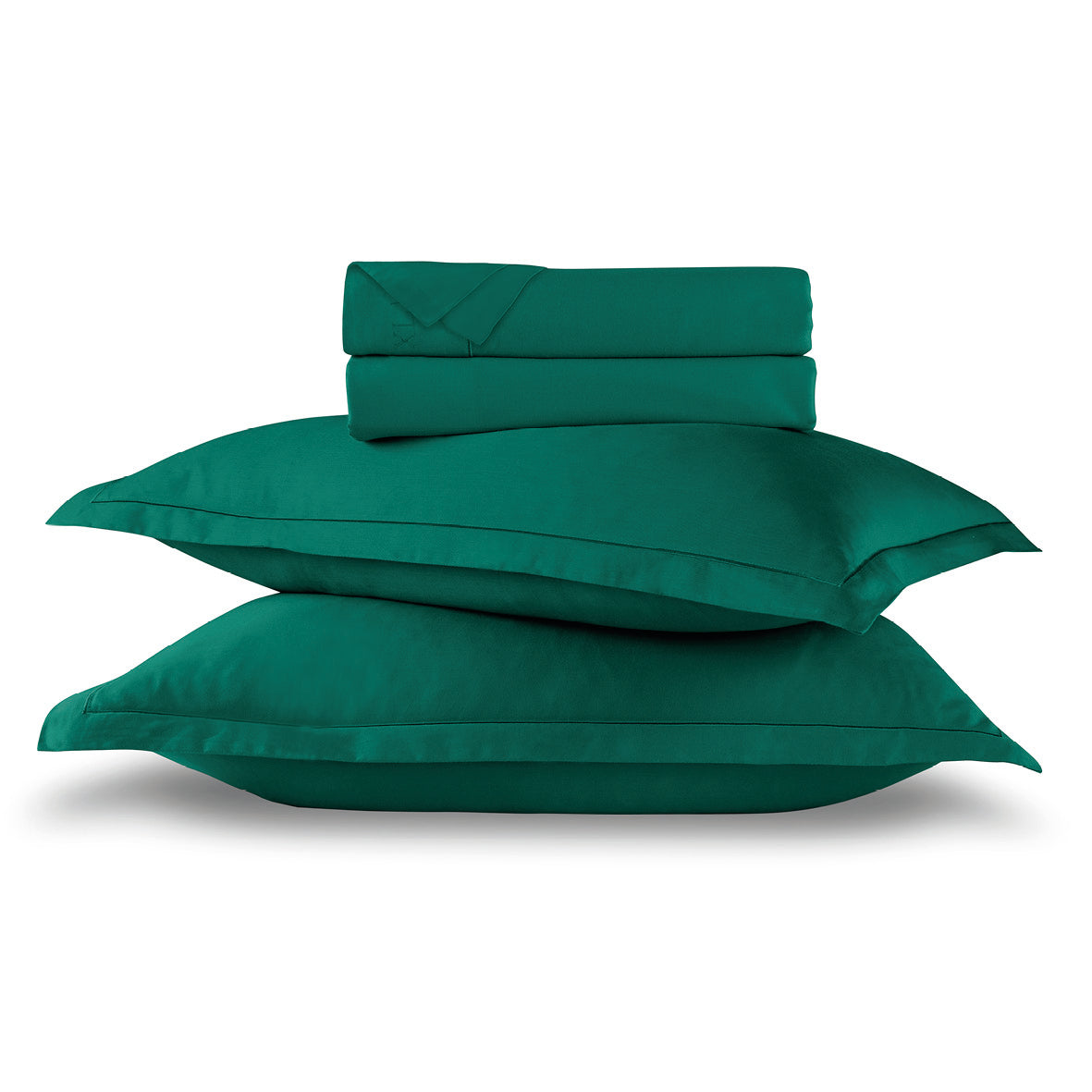 Sheet set cotton satin Uni 1 baratta - Green 02