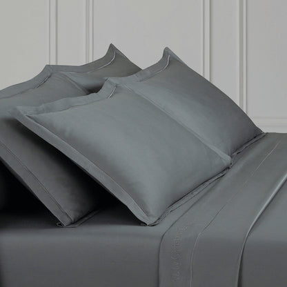 Taie d'oreiller satin de coton Uni 1 baratta Gris 02