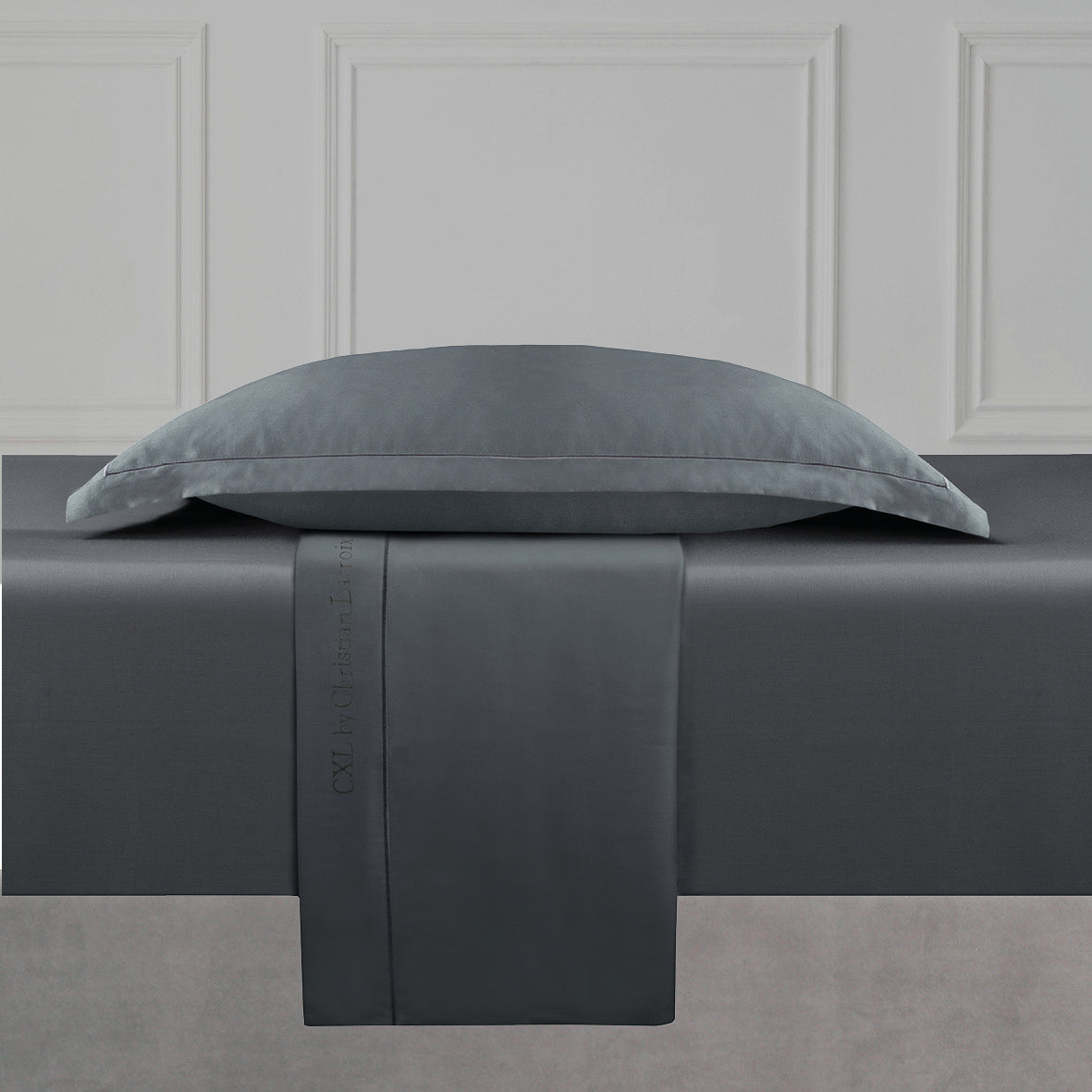 Sheet set cotton satin Uni 1 baratta - Grey 02