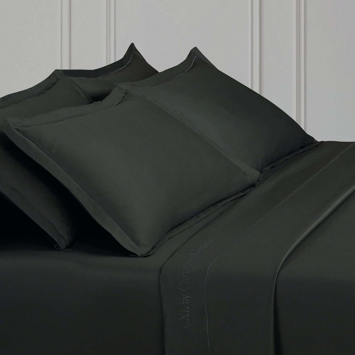 Taie d'oreiller satin de coton Uni 1 baratta Gris 03