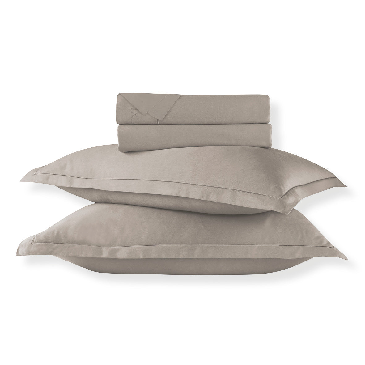 Sheet set cotton satin Uni 1 baratta - Taupe 01