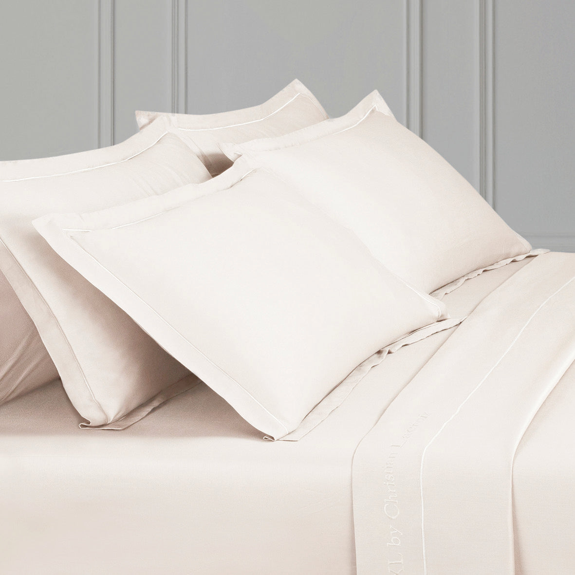 Taie d'oreiller satin de coton Uni 1 baratta Taupe 02