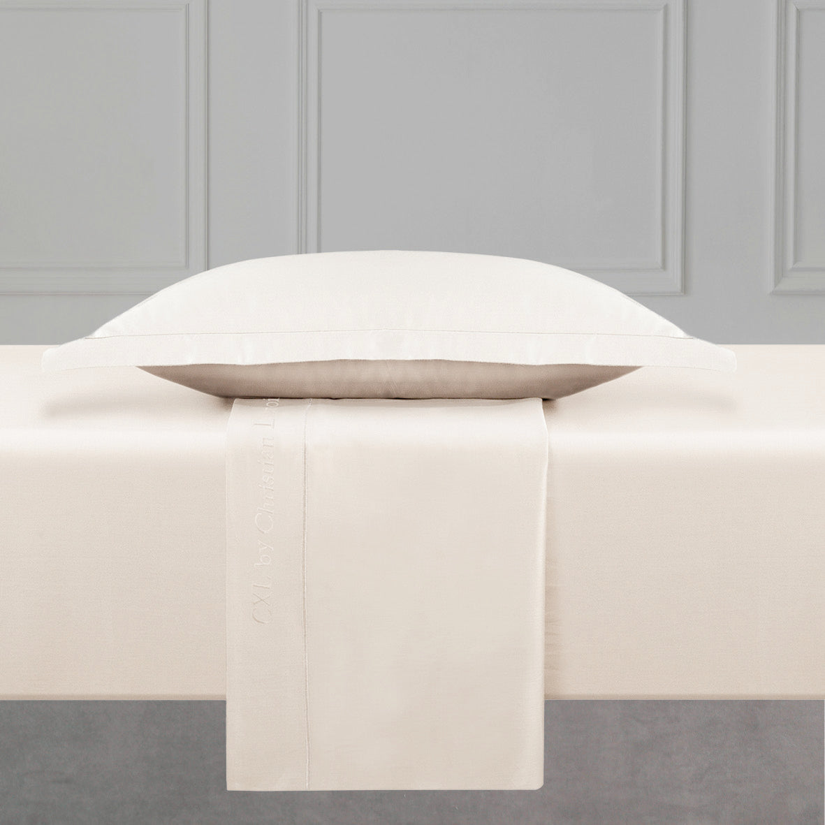 Flat sheet cotton satin Uni 1 baratta - Taupe 02