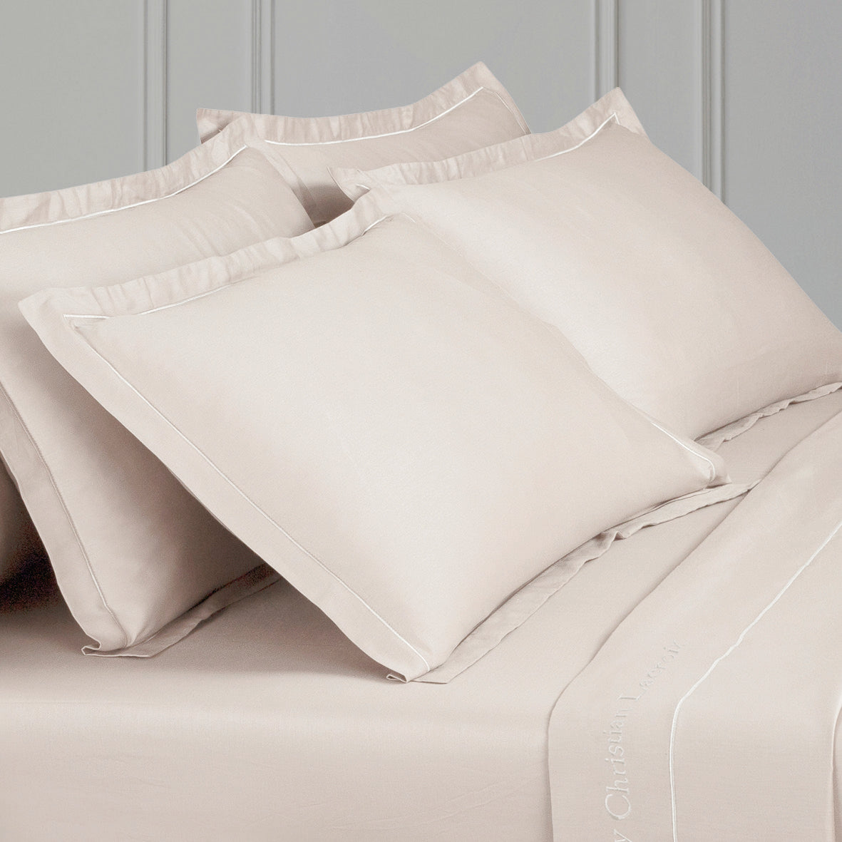 Taie d'oreiller satin de coton Uni 1 baratta Taupe 05