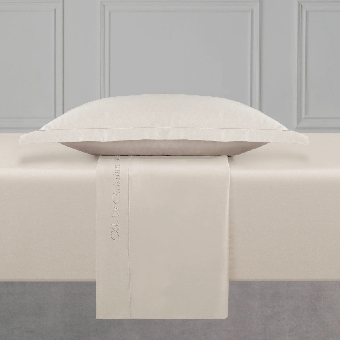 Sheet set cotton satin Uni 1 baratta - Taupe 05