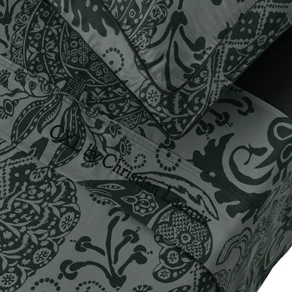 Sheet set cotton satin - Arles Dark grey