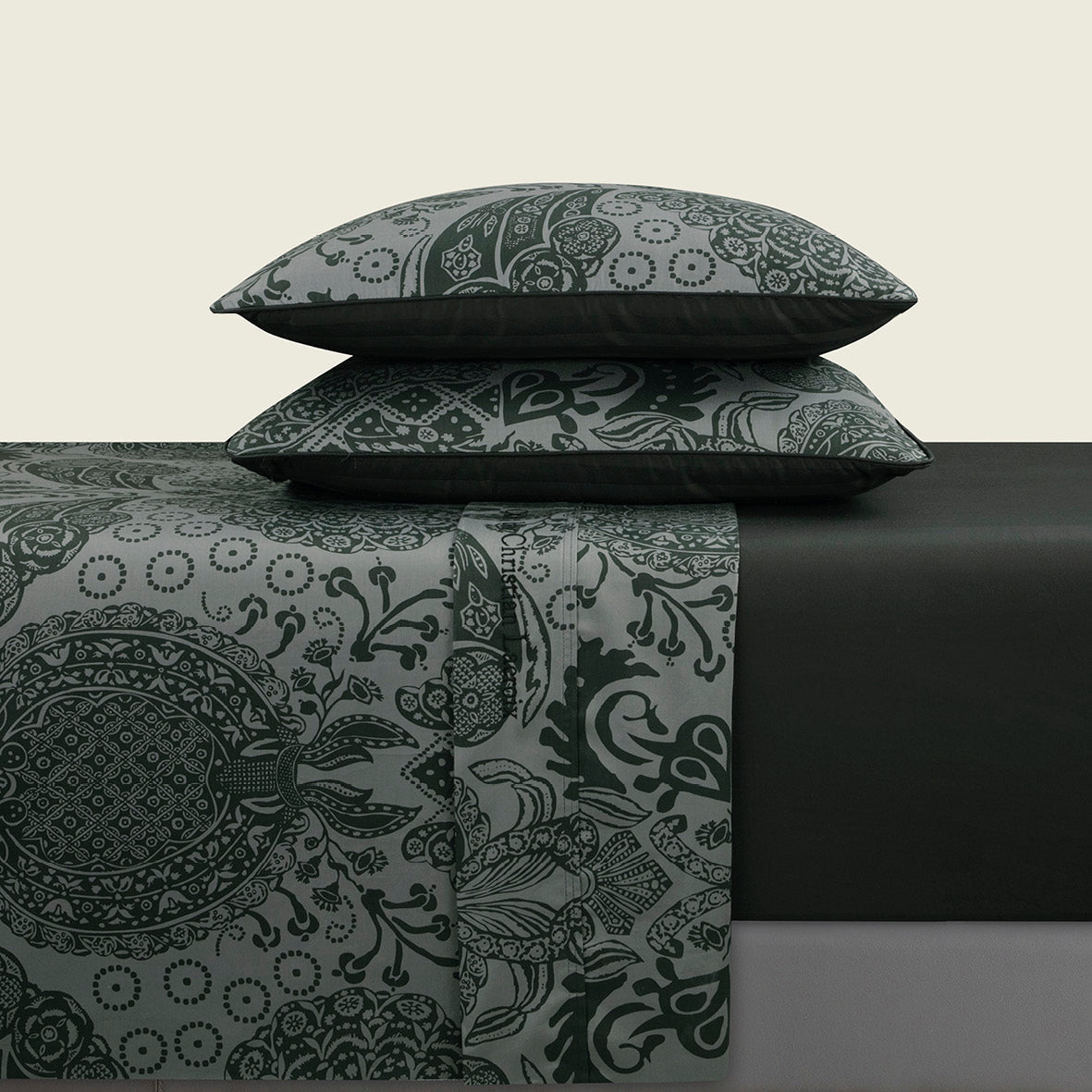 Sheet set cotton satin - Arles Dark grey