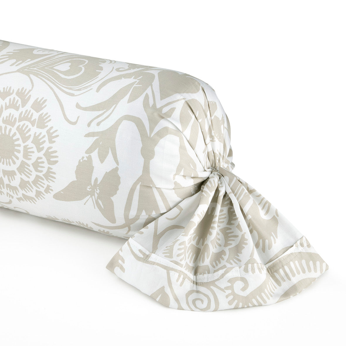 Pillowcase cotton satin - Love stories Taupe