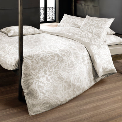 Pillowcase cotton satin - Love stories Taupe