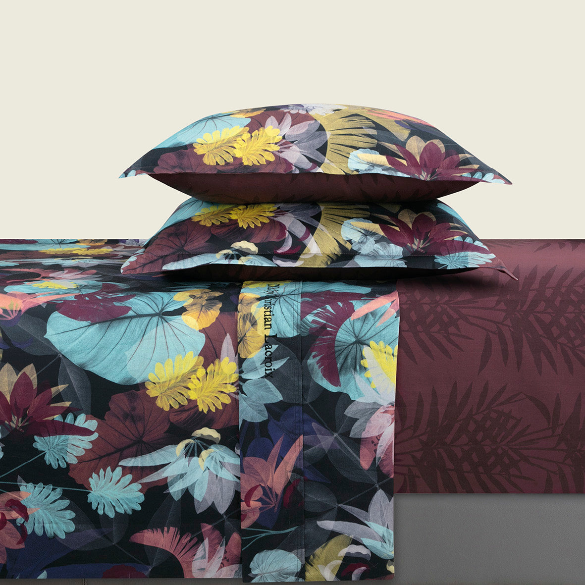 Sheet set cotton satin - Tanzanie Plum