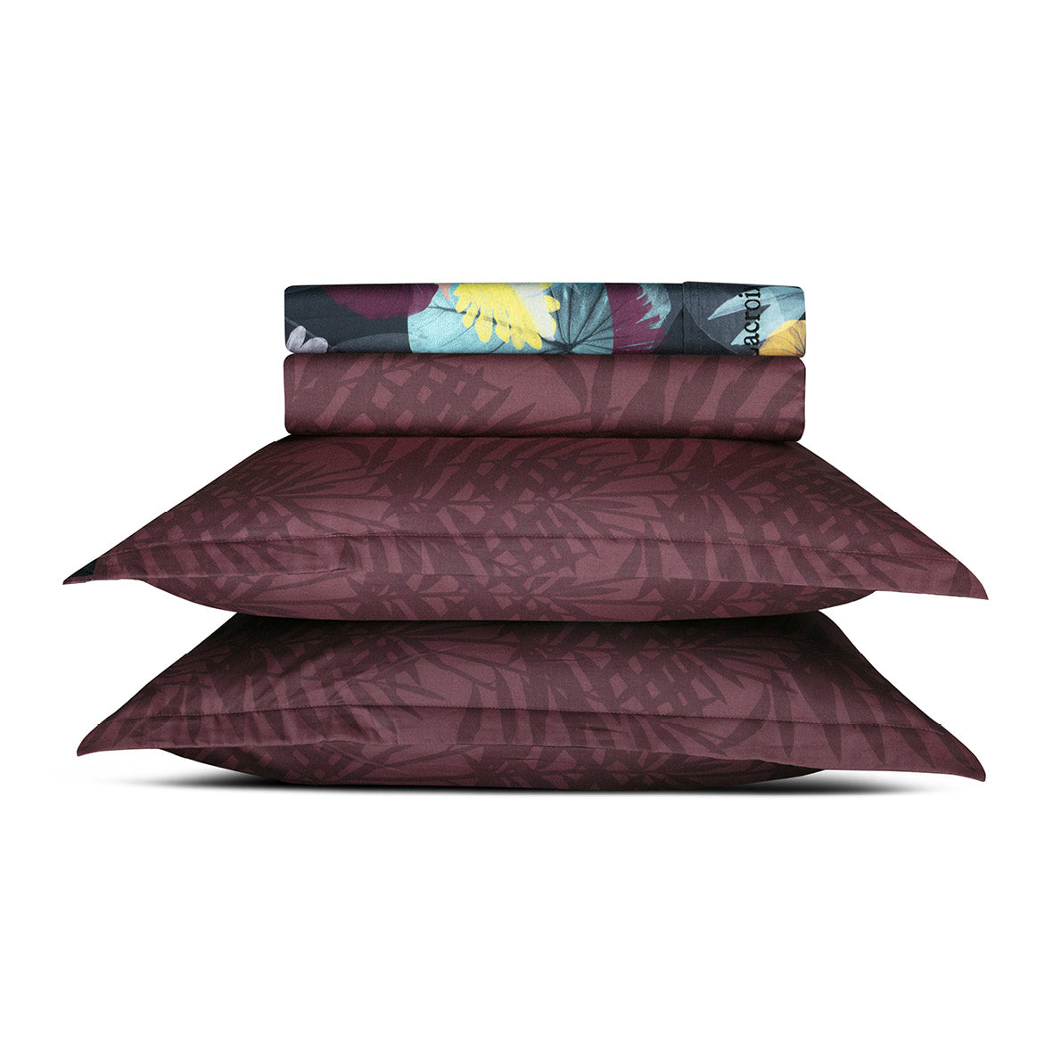 Sheet set cotton satin - Areca Plum