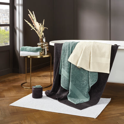 Complete bath linen set combed cotton - Azur - 14 pieces