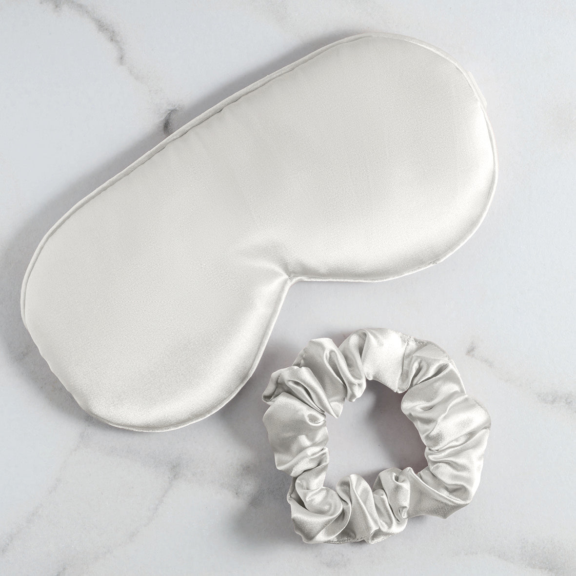 Eyemask silk Sirena White - 8.5 x 20.5 cm