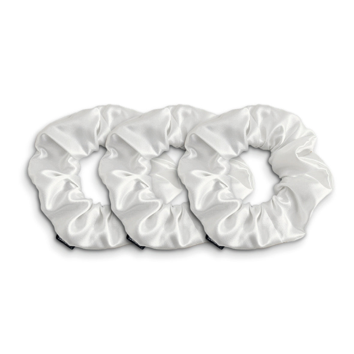 Large scrunchy silk Ondine White - D 11 cm