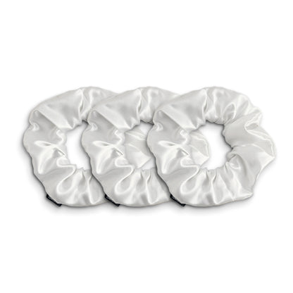 Large scrunchy silk Ondine White - D 11 cm