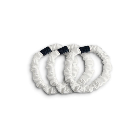 Skinny scrunchy silk Althéa White - D 6 cm