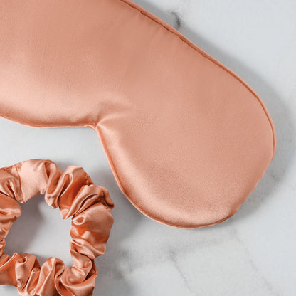 Eyemask silk Sirena Rose gold - 8.5 x 20.5 cm