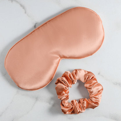 Eyemask silk Sirena Rose gold - 8.5 x 20.5 cm