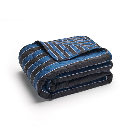 Bedspread cotton satin Eclipse Dark blue - 220 x 250 cm