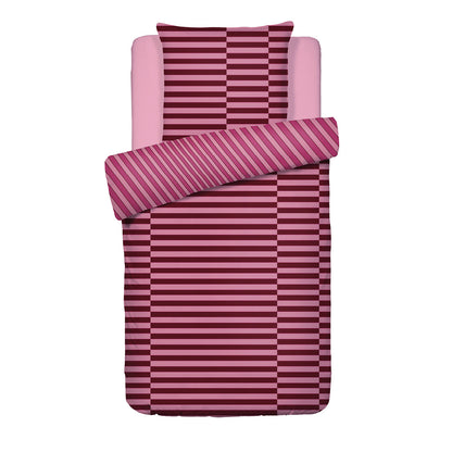 Duvet cover + pillowcase cotton satin - Eclat Pink