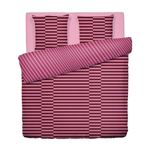 Duvet cover + pillowcase cotton satin - Eclat Pink