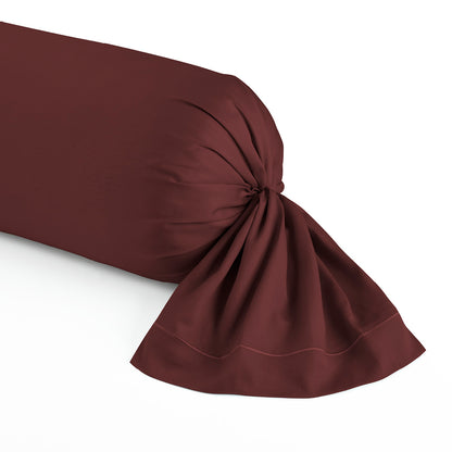 Pillowcase cotton satin - Uni Burgundy 02 43 x 210 cm