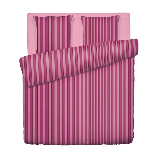 Duvet cover + pillowcase cotton satin - Faisceau Pink