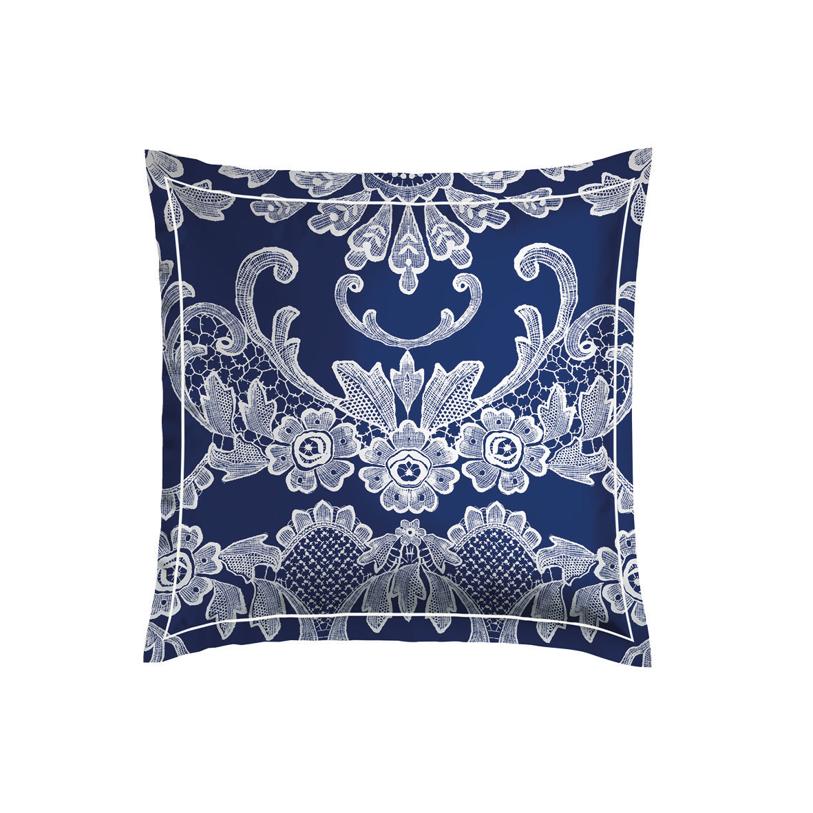 Pillowcase cotton satin - Passementerie Blue