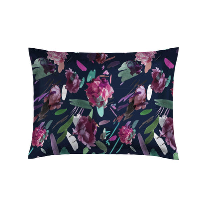 Pillowcase cotton satin - Pollen / Plum dark blue Plum