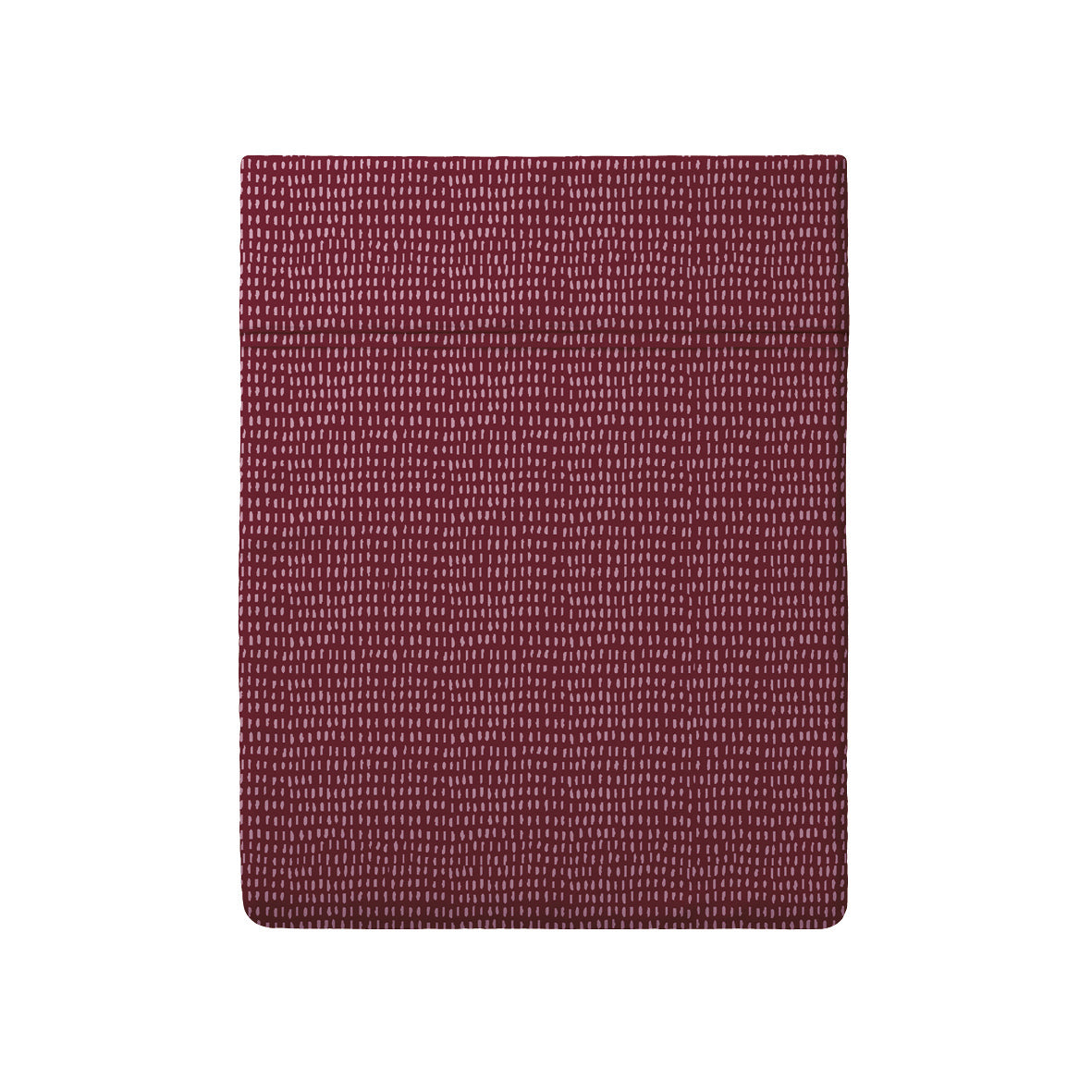 Flat sheet cotton satin Pollen Burgundy