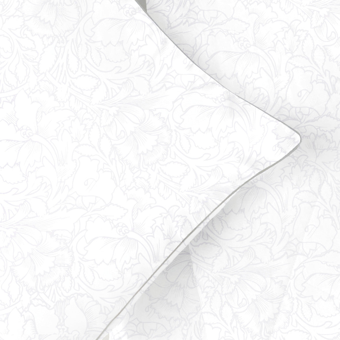 Pillowcase cotton satin - Arabesque White