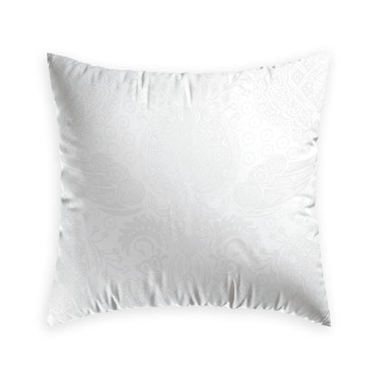 Pillowcase(s) cotton satin Jacquard woven - Arles White 2x (63 x 63 cm)