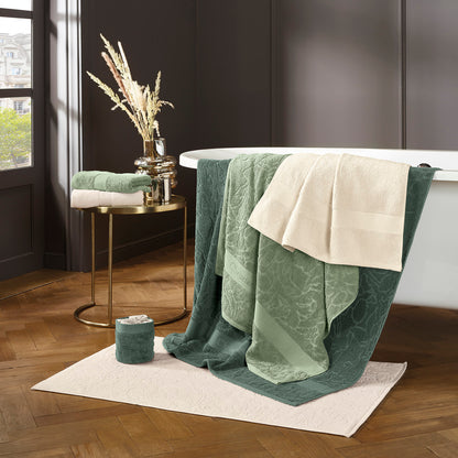 Bath towel combed cotton Jacquard - 90 x 180 cm