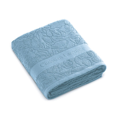 Bath towel combed cotton Jacquard - 90 x 180 cm Sky blue