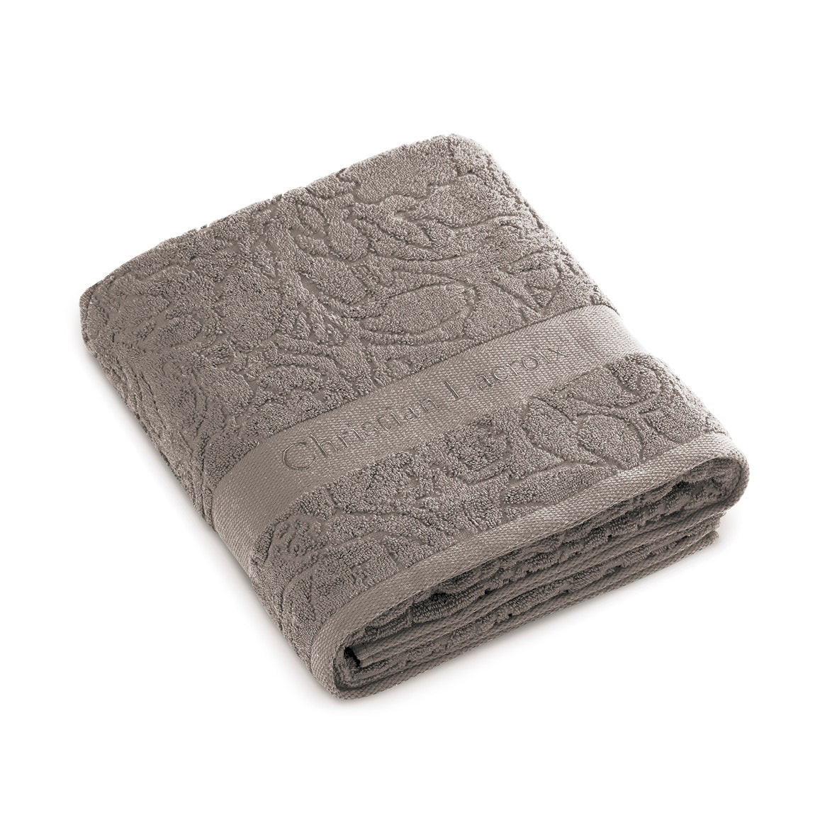 Bath towel combed cotton Jacquard - 90 x 180 cm Brown