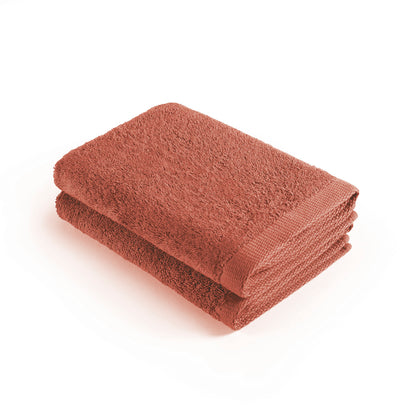 Set of 2 kitchen towels - 45 x 45 cm Terracotta