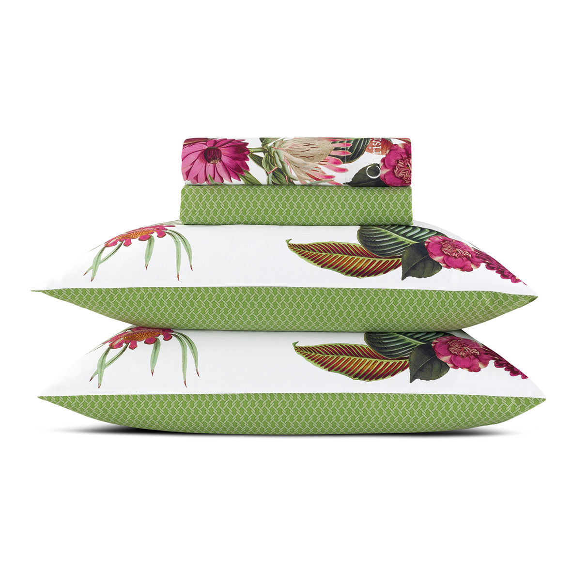 Sheet set cotton satin - Garden Green
